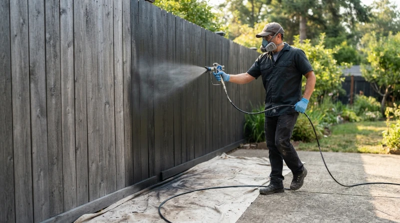 fence-painting-airless-sprayer-application-chicago