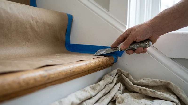 Contractor_applying_tape_to_stairs_