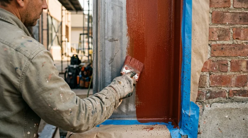 Painter_coating_steel_support_co…
