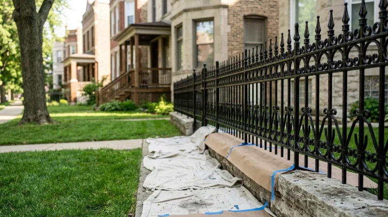 Painting_wrought_iron_fence_